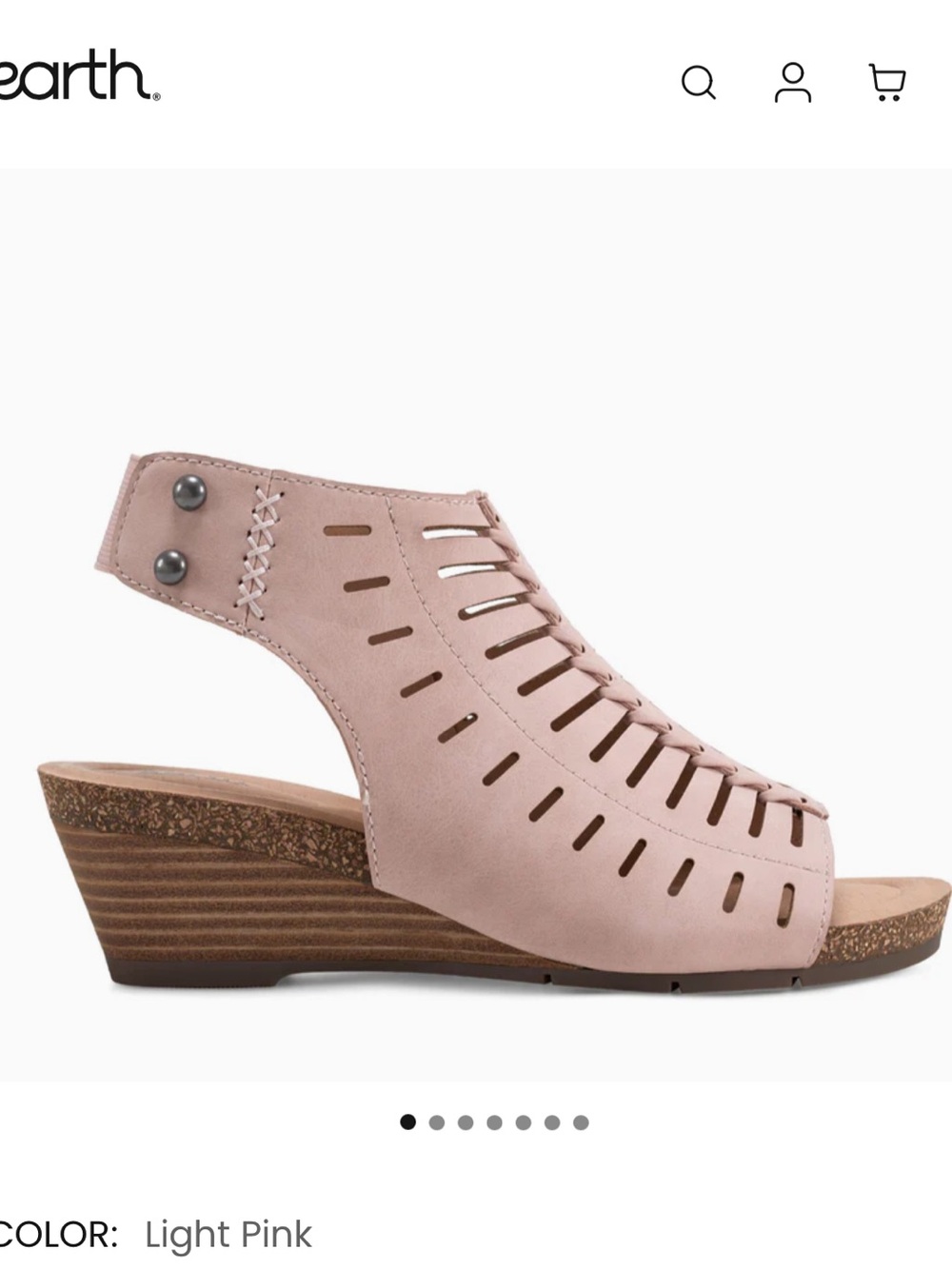 Earth pink wedge sandals - Picture 3 of 14